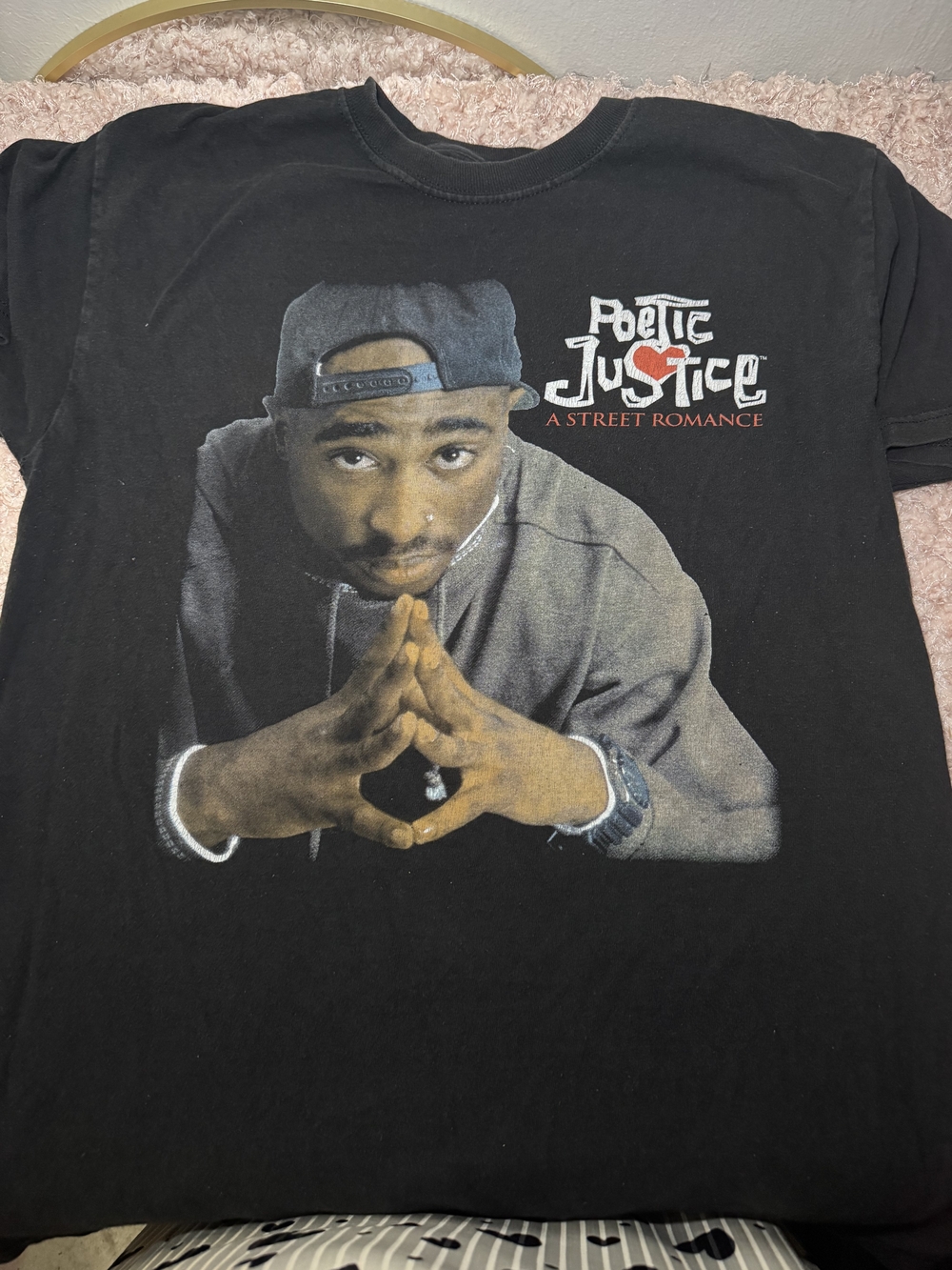 Justice Black Tupac Graphic Tee "Poetic Justice"